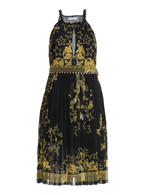 versace collection maxi dress|Versace pleated dress.